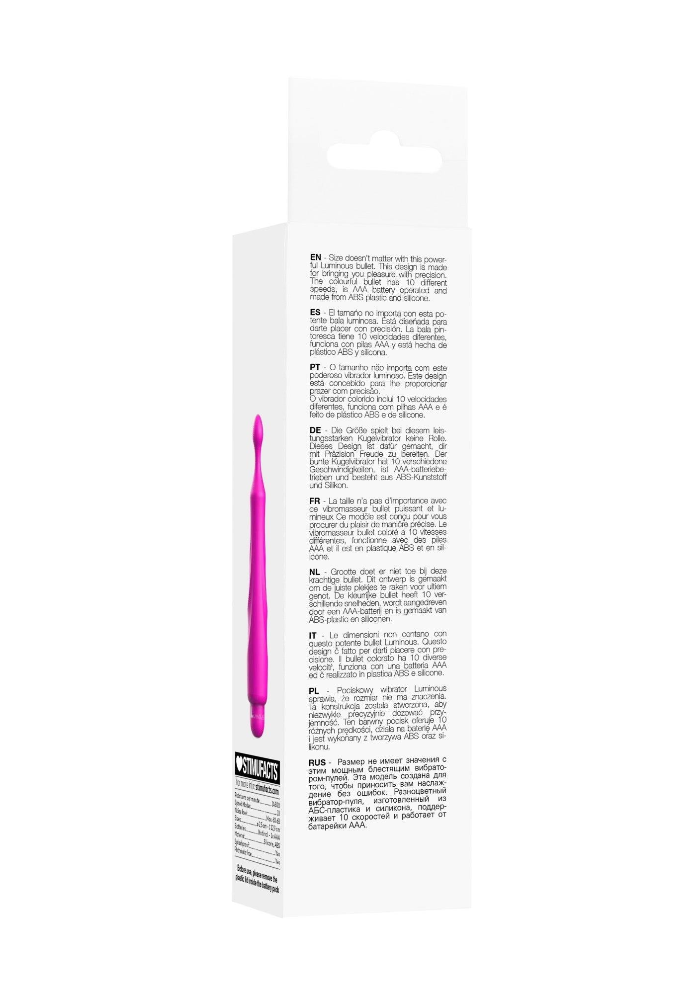 Vibrator luminos din silicon fuchsia cu 10 viteze