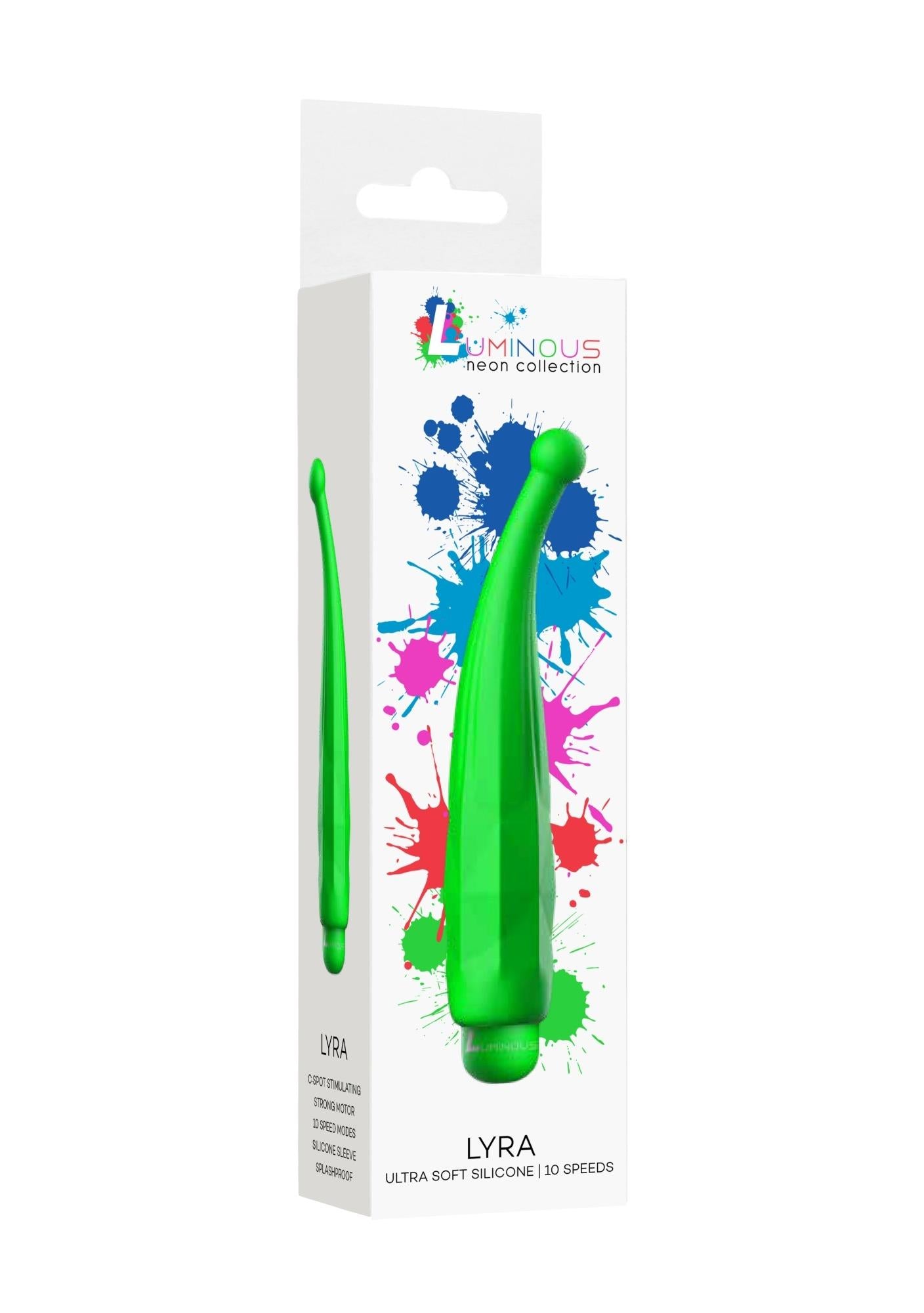Vibrator Lyra Luminous Green Bullet cu 10 viteze