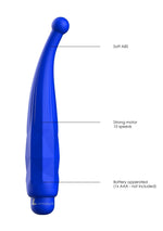 Vibrator luminos Lyra Blue Bullet cu 10 viteze