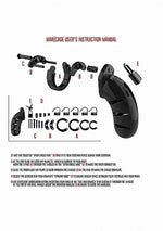 ManCage Model 01 cușcă de erecție neagră de 3,5 cm