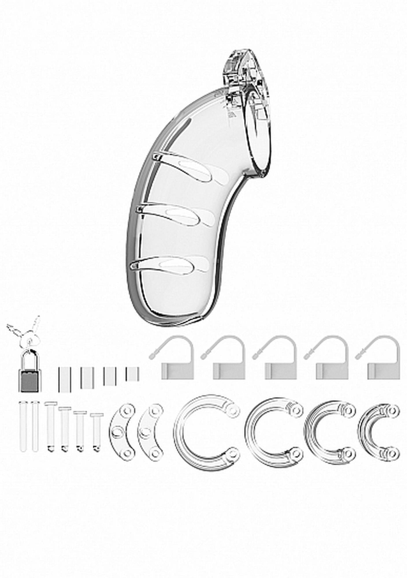 Cușcă de castitate ManCage Model 03 Transparentă 4,5 Inch