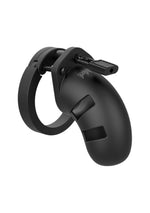 Centură de castitate din silicon ManCage Model 20, neagră, 3.5