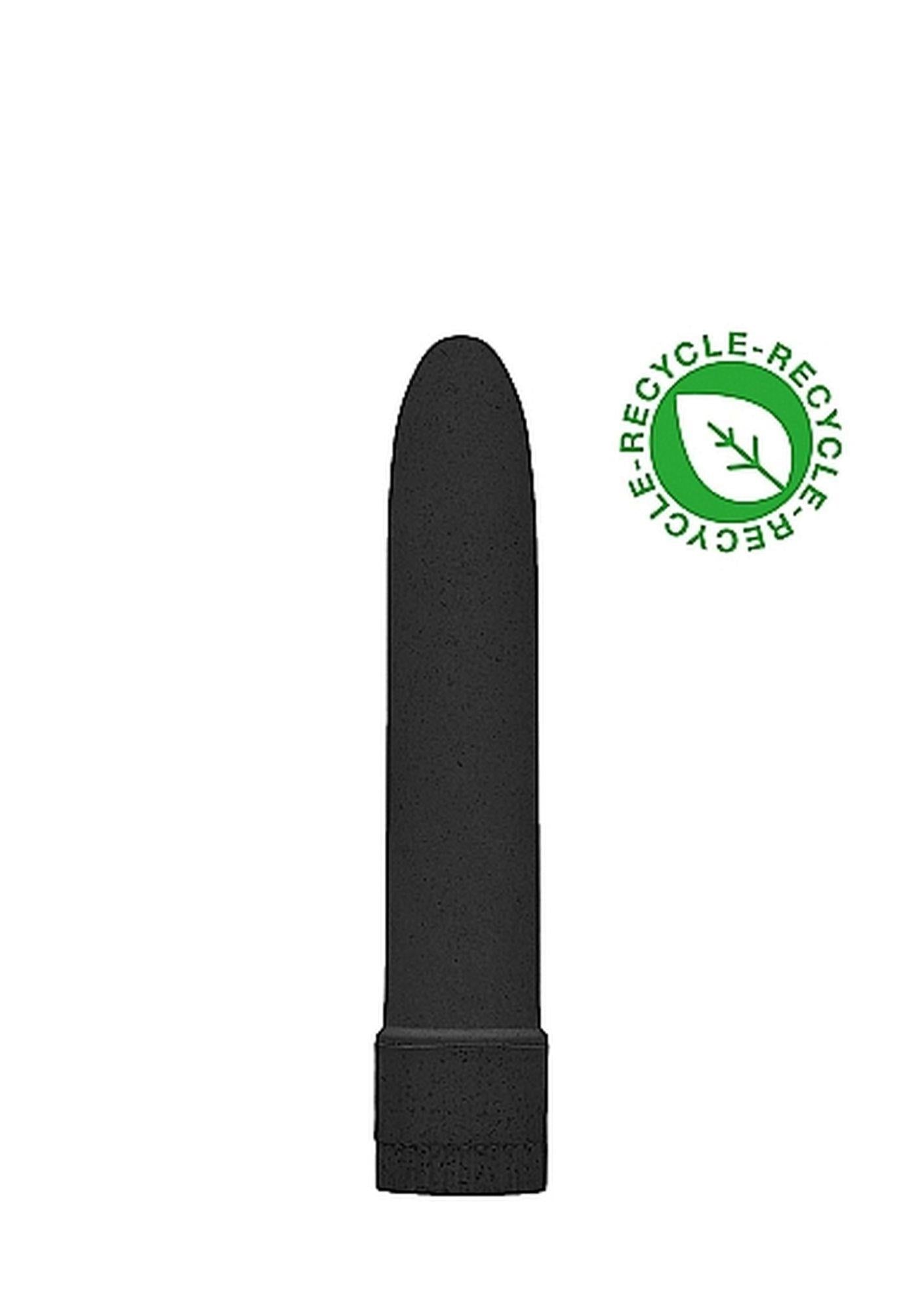 Vibrator biodegradabil Natural Pleasure negru 14 cm