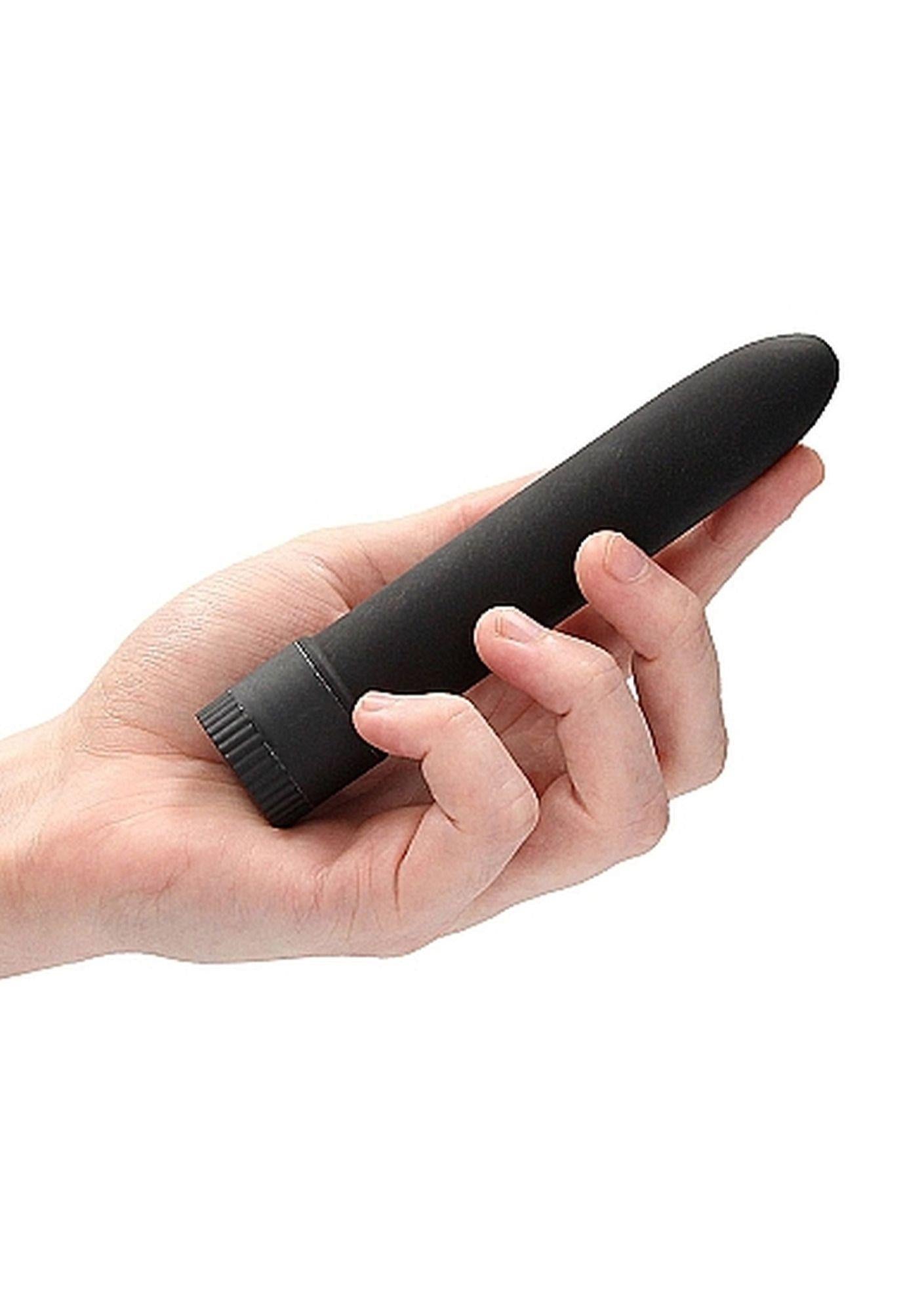 Vibrator biodegradabil Natural Pleasure negru 14 cm