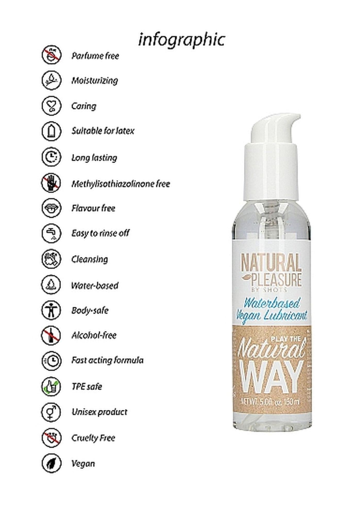 Lubrifiant vegan pe bază de apă Natural Pleasure 150 ml