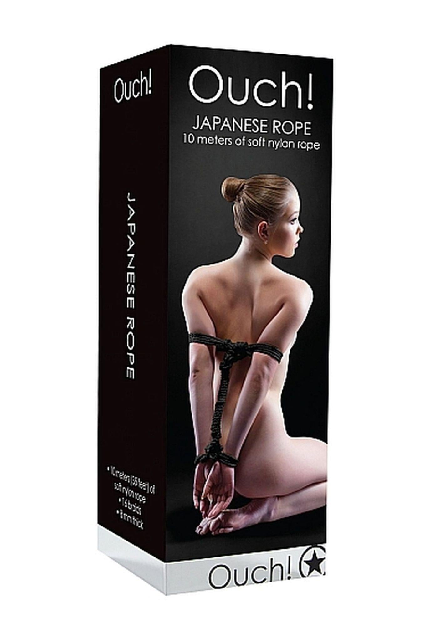 Frânghie japoneză Ouch din nailon, neagră, 10 m