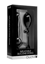 Dildo gonflabil realist din silicon Ouch, negru, 16 cm