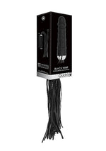 Dildo tip bici din piele și silicon, negru, 30 cm