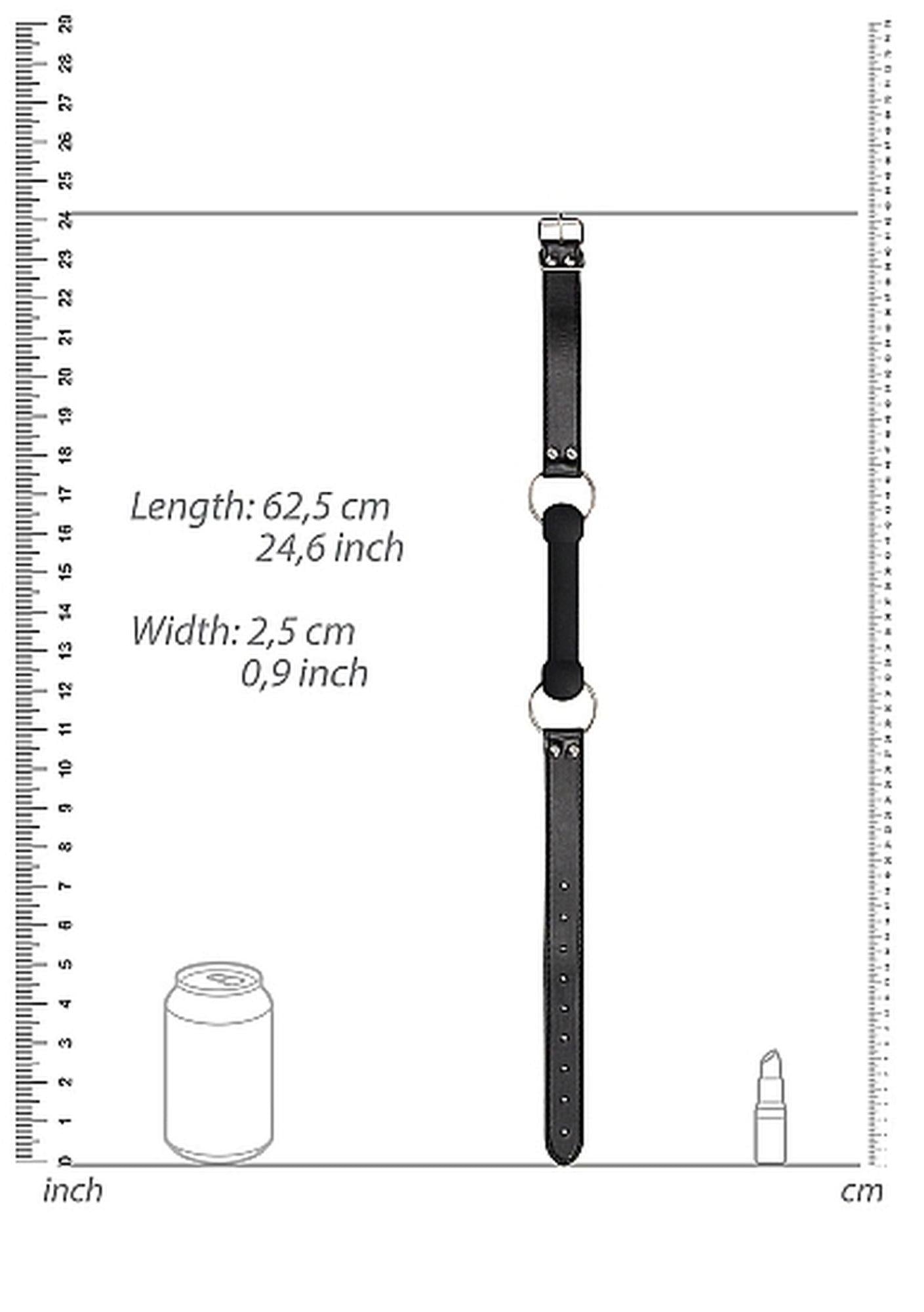 Bucla cu biți din silicon Ouch Negru 12,5 cm