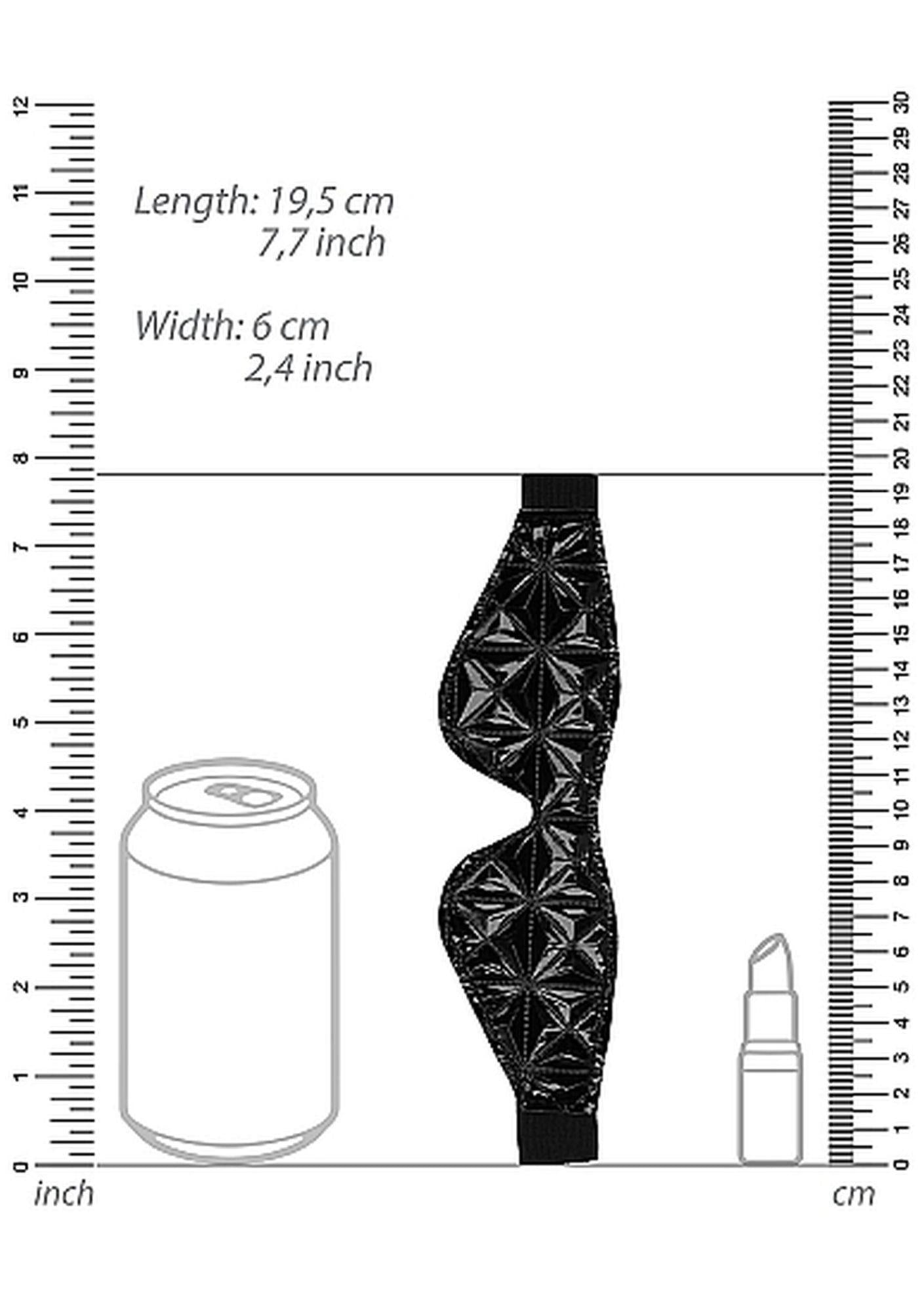Mască de ochi de lux Ouch! Neagră 19,5 cm