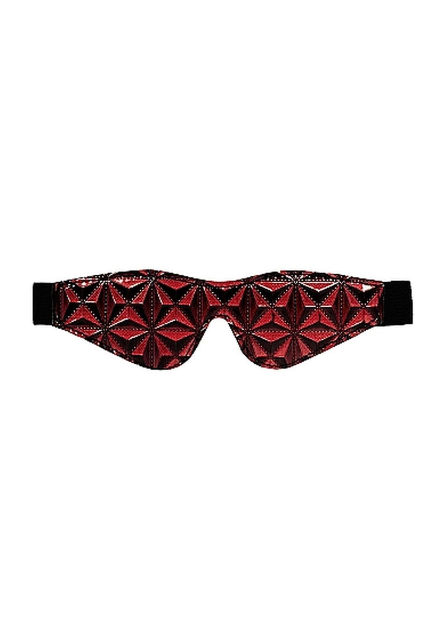 Mască de ochi Ouch Luxury, culoare vișinie, 19,5 cm