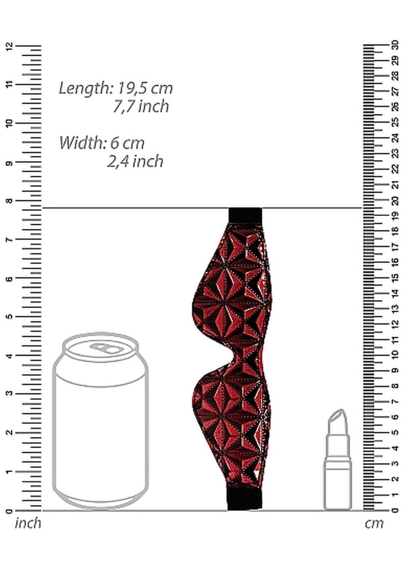 Mască de ochi Ouch Luxury, culoare vișinie, 19,5 cm