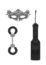 Set de bondage Ouch Furry Handcuffs negru