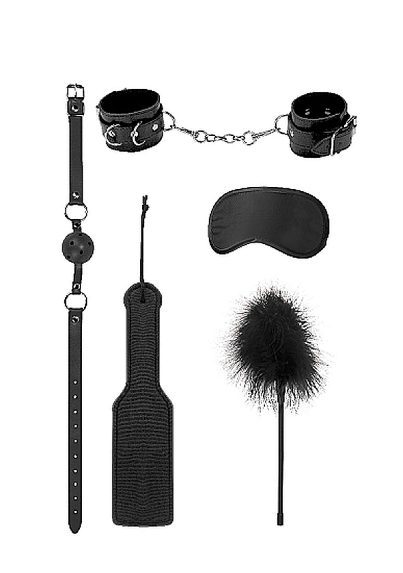 Kit de Bondage Ouch Introductory Kit 4 Negru