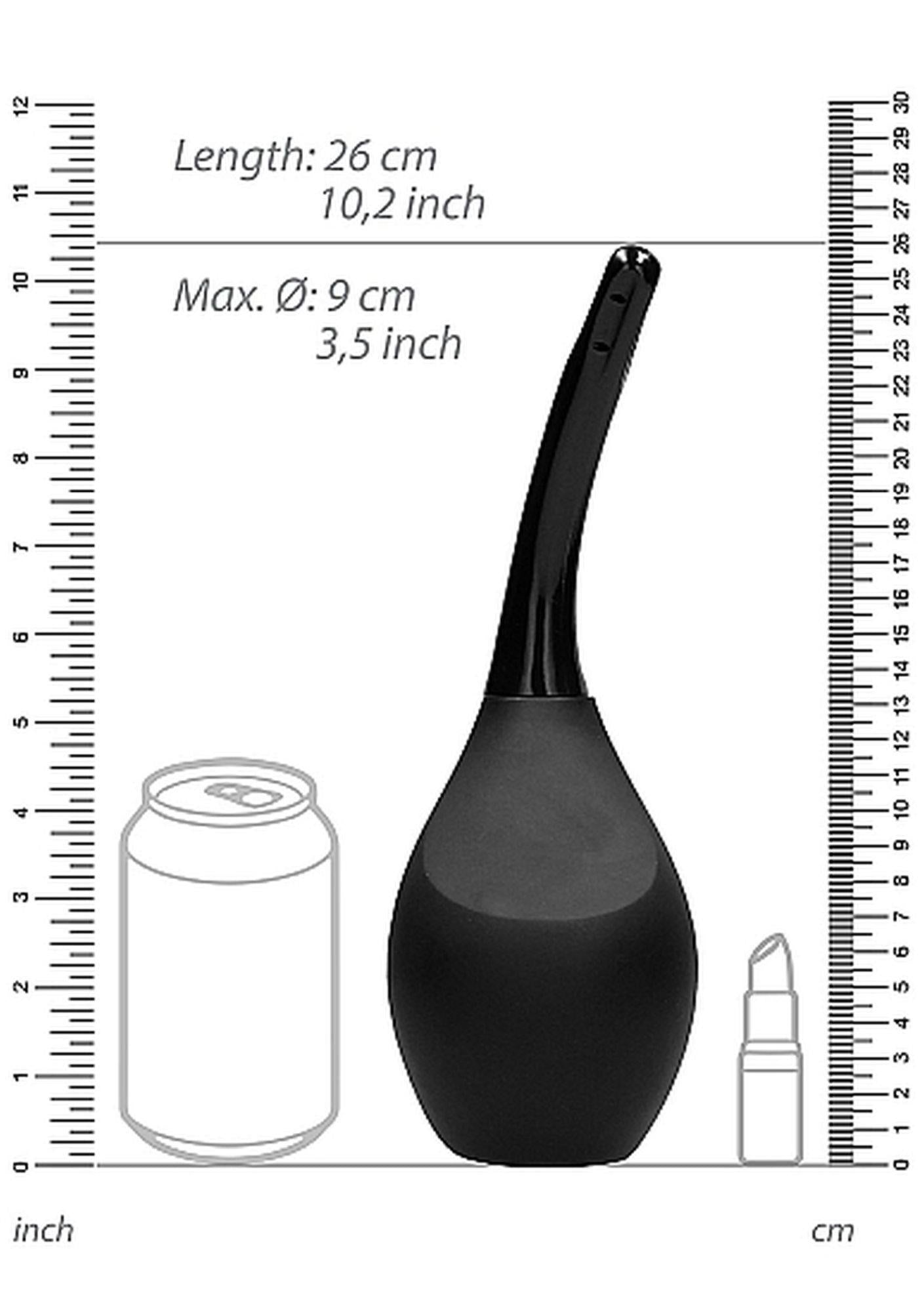 Irigator intim Ouch negru 14 cm 310 ml