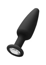 Dop anal conic din silicon cu diamant Ouch negru