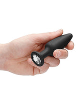 Dop anal conic din silicon cu diamant Ouch negru