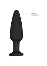 Dop anal conic din silicon cu diamant Ouch negru