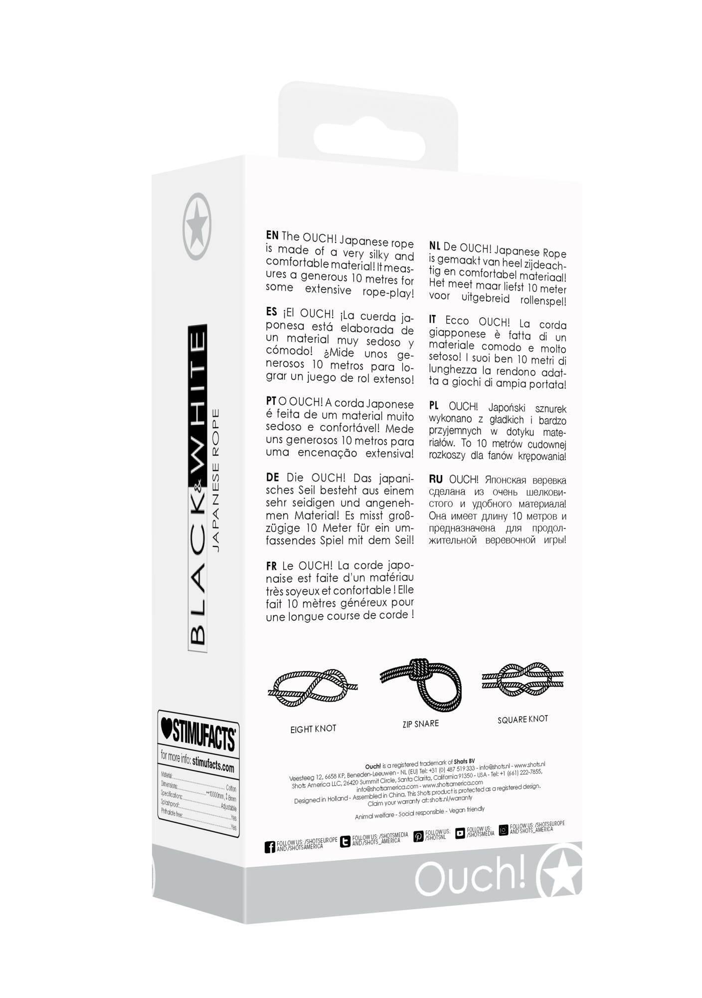 Au! Frânghie japoneză de 10 metri pentru bondage