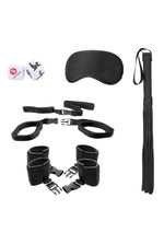 Set de cătușe de pat Ouch! cu bici și mască