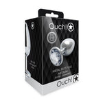 Dop anal mediu din aluminiu cu bijuterie Ouch! 7 cm