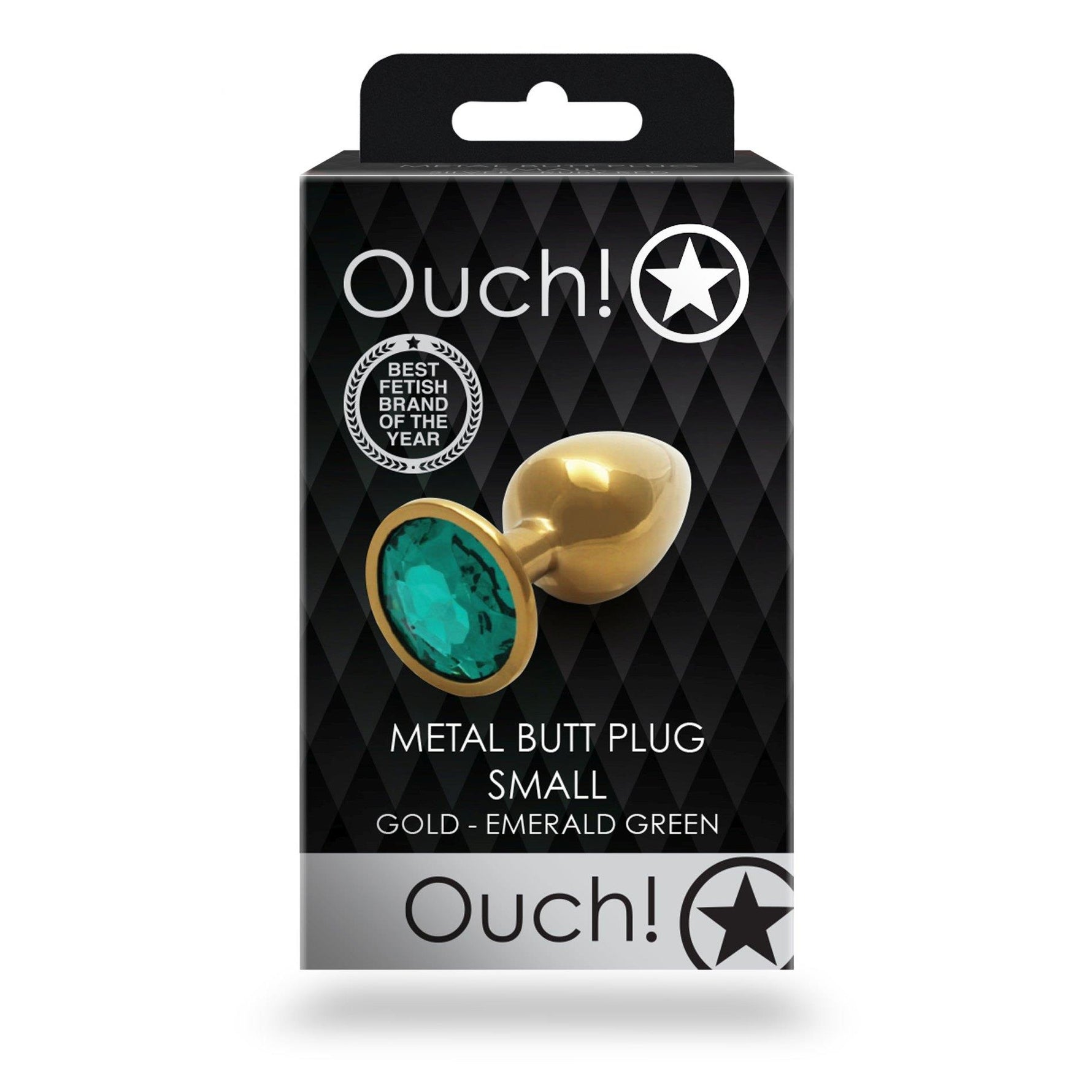 Plug anal Ouch Gold Jewel mic, 6 cm