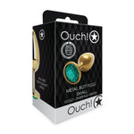 Plug anal Ouch Gold Jewel mic, 6 cm