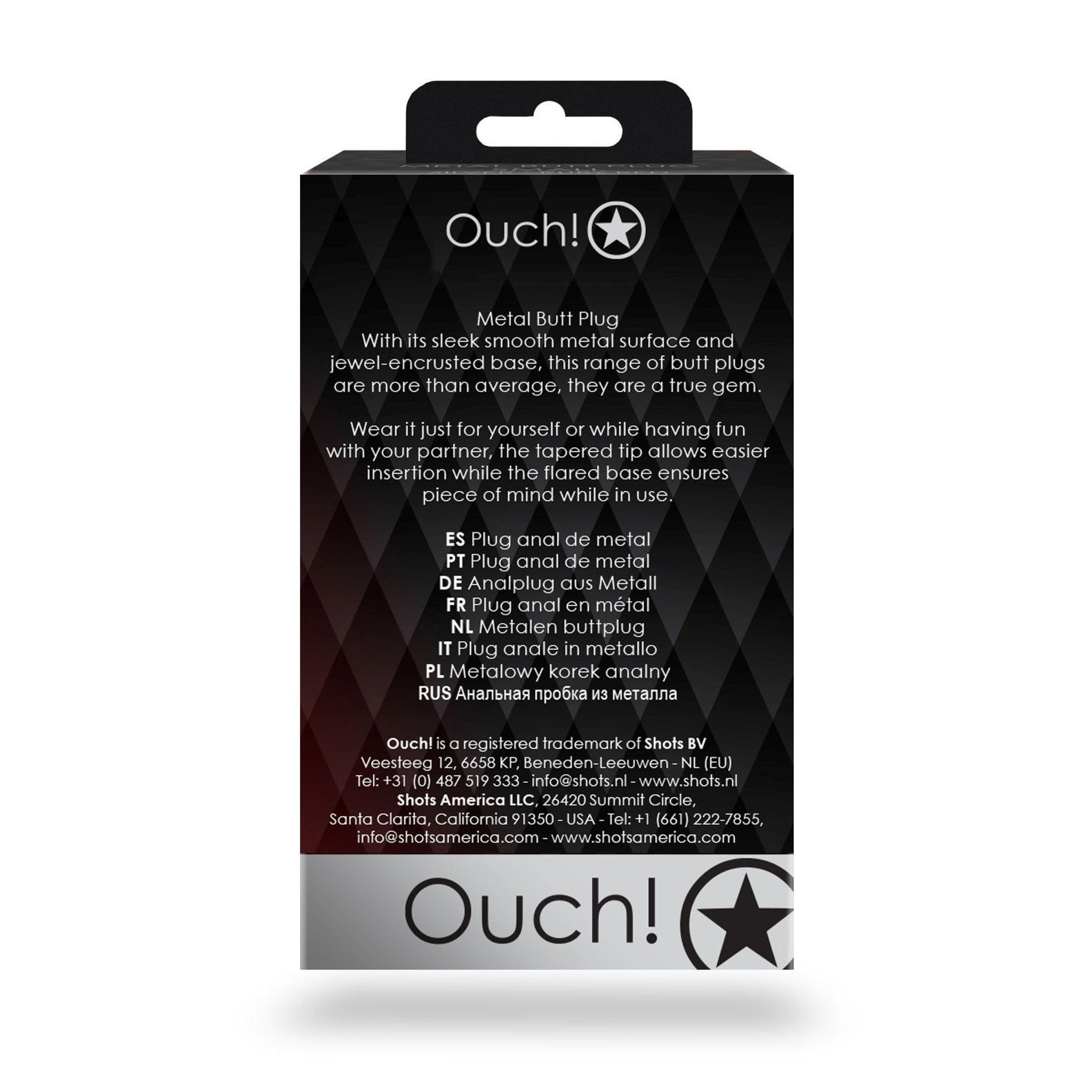 Plug anal rotund Gem Ouch! Mediu 7 cm
