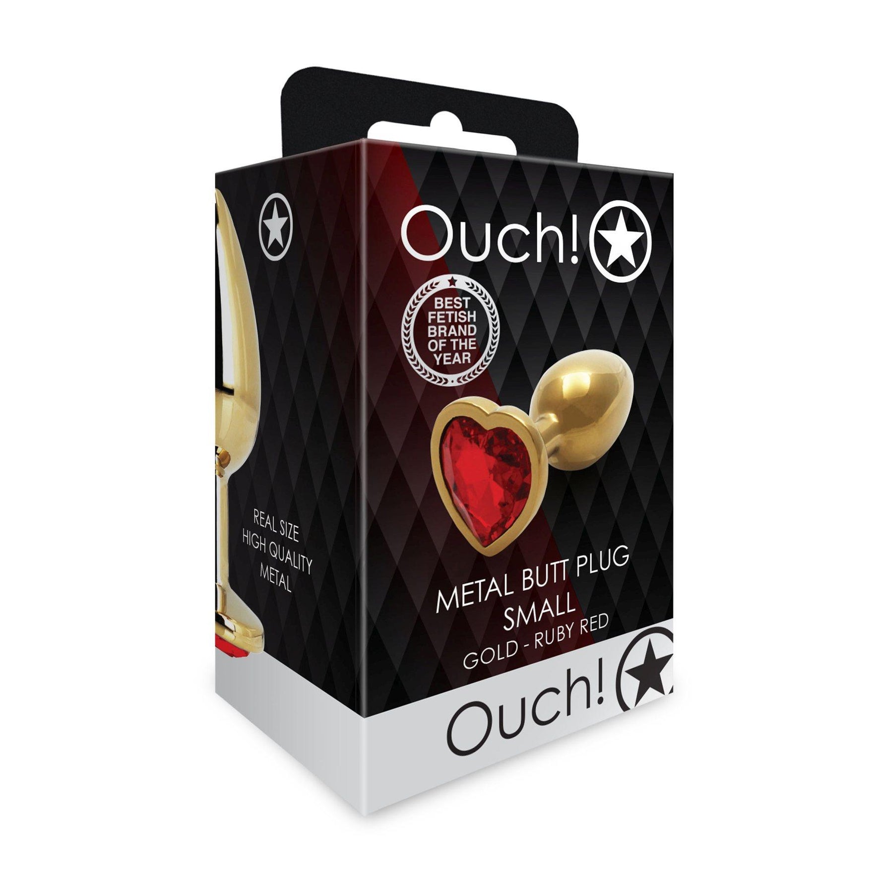 Dop anal din aluminiu, Heart Gem, mic, Au!
