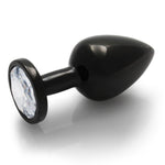 Plug anal rotund cu bijuterie, mediu, 7 cm