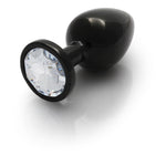 Plug anal rotund cu bijuterie, mediu, 7 cm