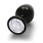 Plug anal rotund cu bijuterie, mediu, 7 cm