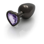 Dop anal mare din aluminiu, Heart Gem, Au!, 8 cm