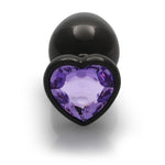 Dop anal mare din aluminiu, Heart Gem, Au!, 8 cm