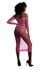 Set lenjerie intimă neon roz UV XS/XL