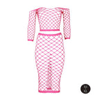 Set lenjerie intimă neon roz UV XS/XL