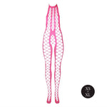 Body Ouch neon cu guler înalt roz XS XL