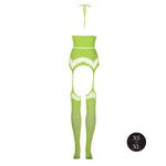 Set lenjerie intimă Ouch verde neon UV XS/XL