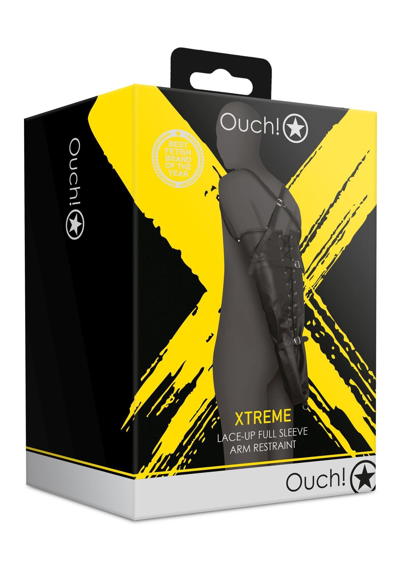 Bandă de braț cu șireturi Ouch! Neagră