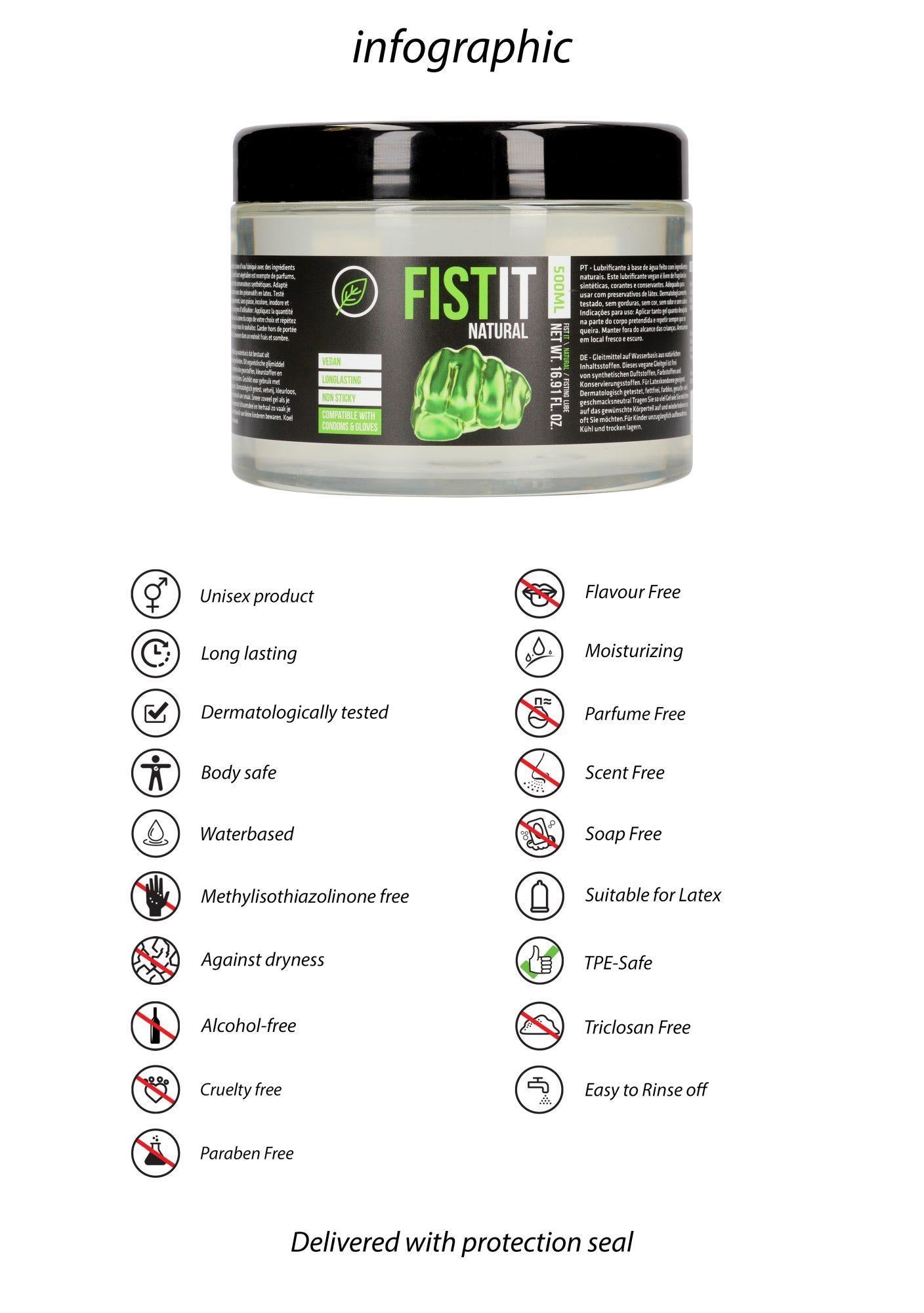 Lubrifiant natural Fist It pentru fisting 500 ml