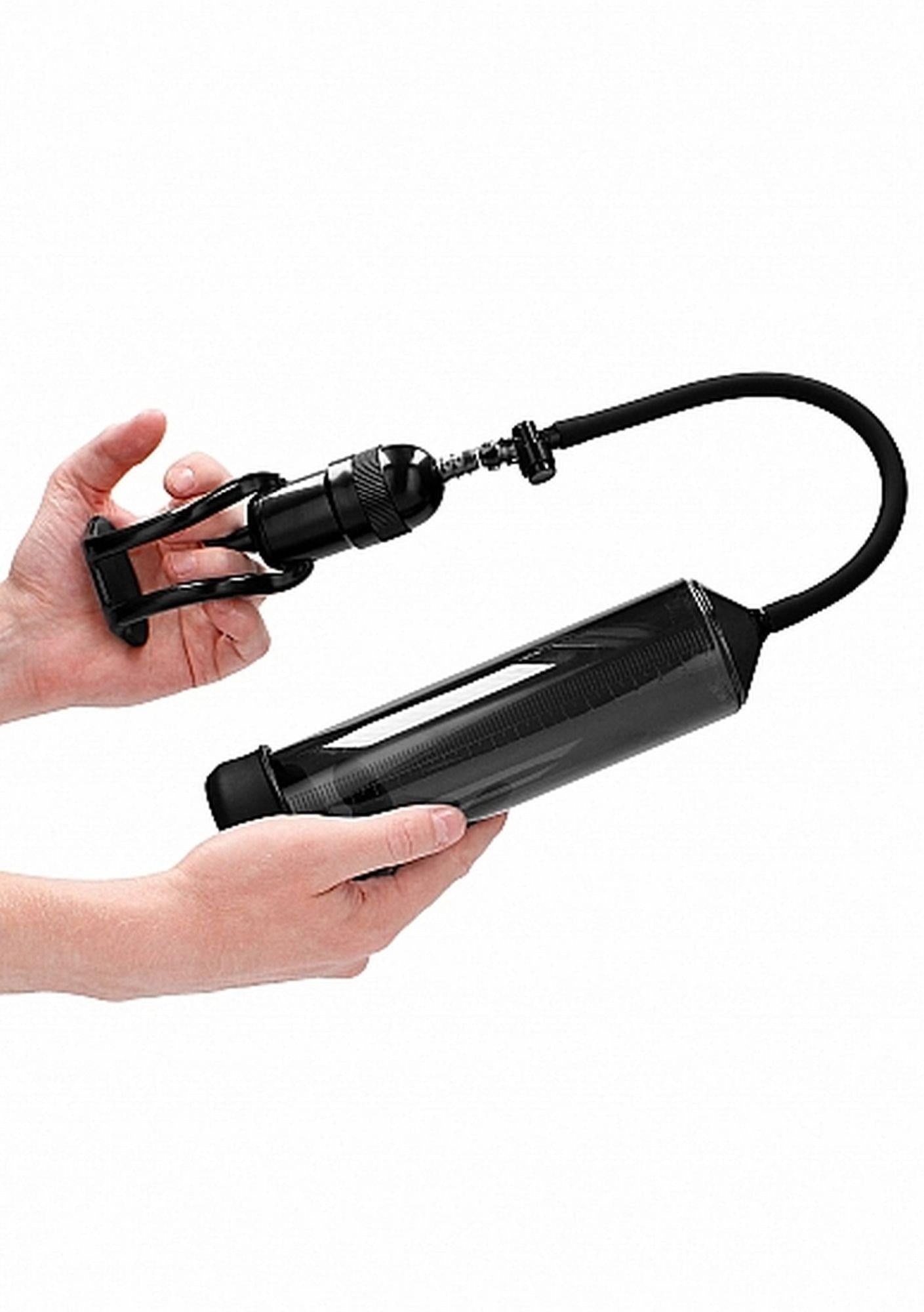 Pompă de penis Pumped Deluxe pentru începători, neagră, 23 cm