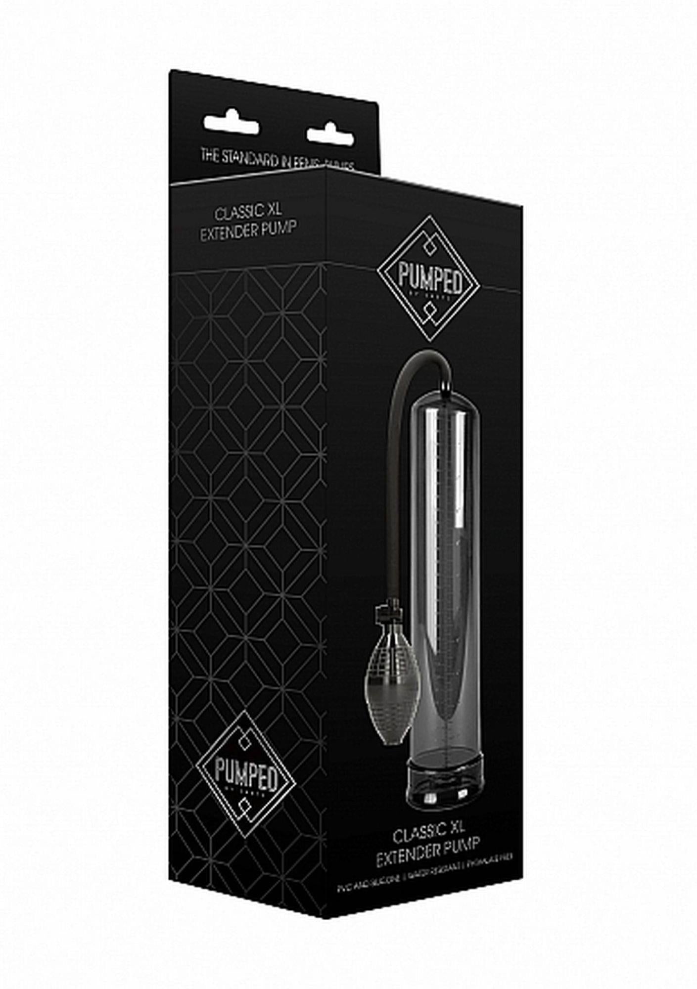 Pompă de extensie pentru penis Pumped Classic XL, neagră, 34 cm