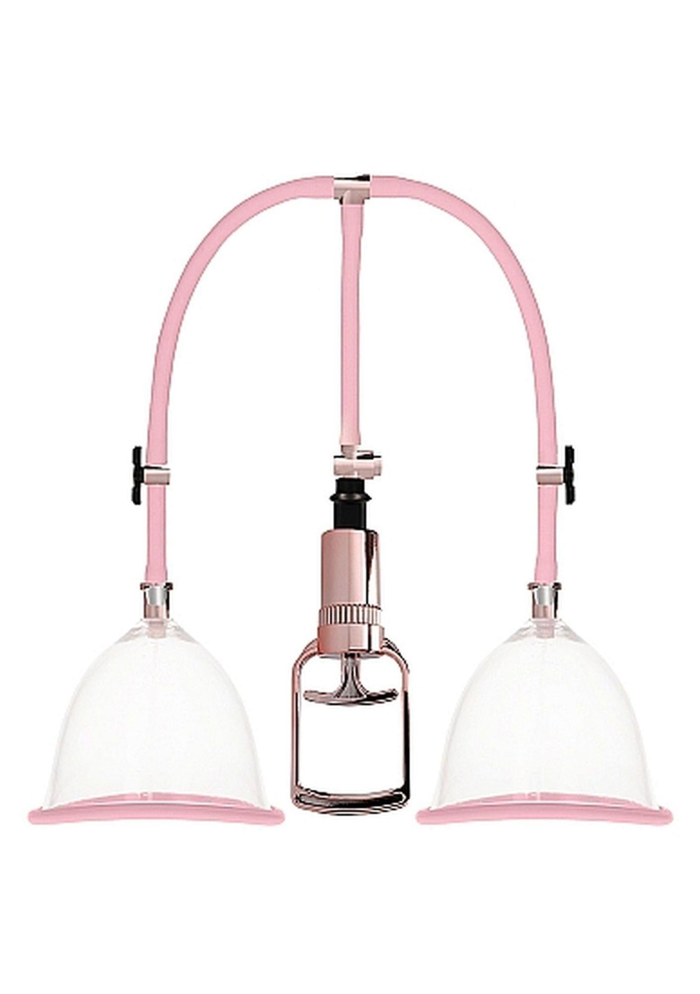 Set pompă pentru mameloane cu pompare, mediu, auriu-roz