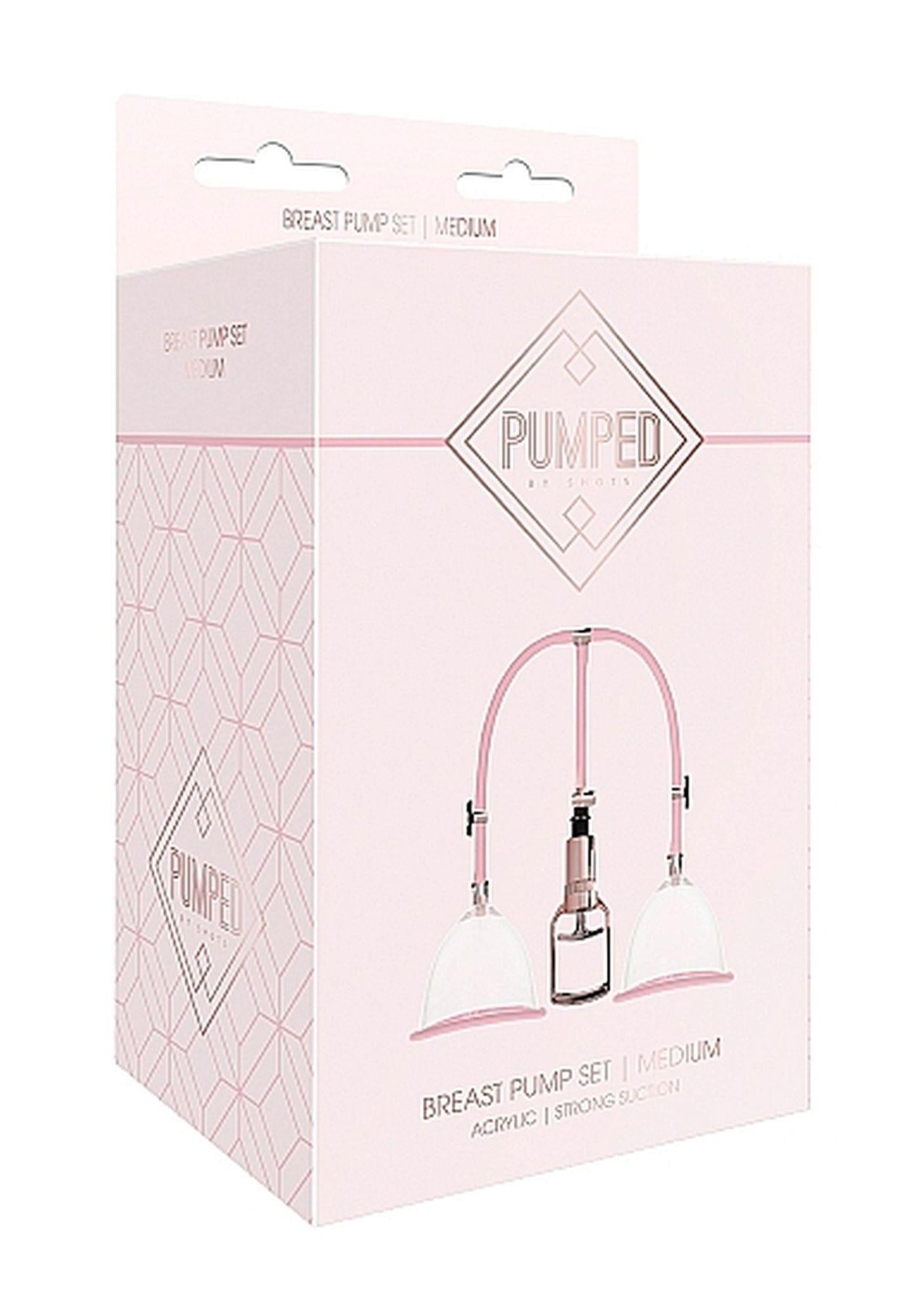 Set pompă pentru mameloane cu pompare, mediu, auriu-roz