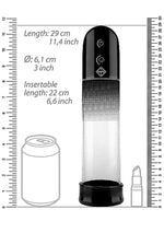 Pompă automată cu pompă Luv din silicon, neagră, 20 cm