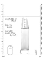 Pompă de vid automată cu pompă, transparentă, USB, 20 cm
