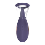 Pompă de sân și clitoris Pumped Enhance reîncărcabilă din silicon, violet