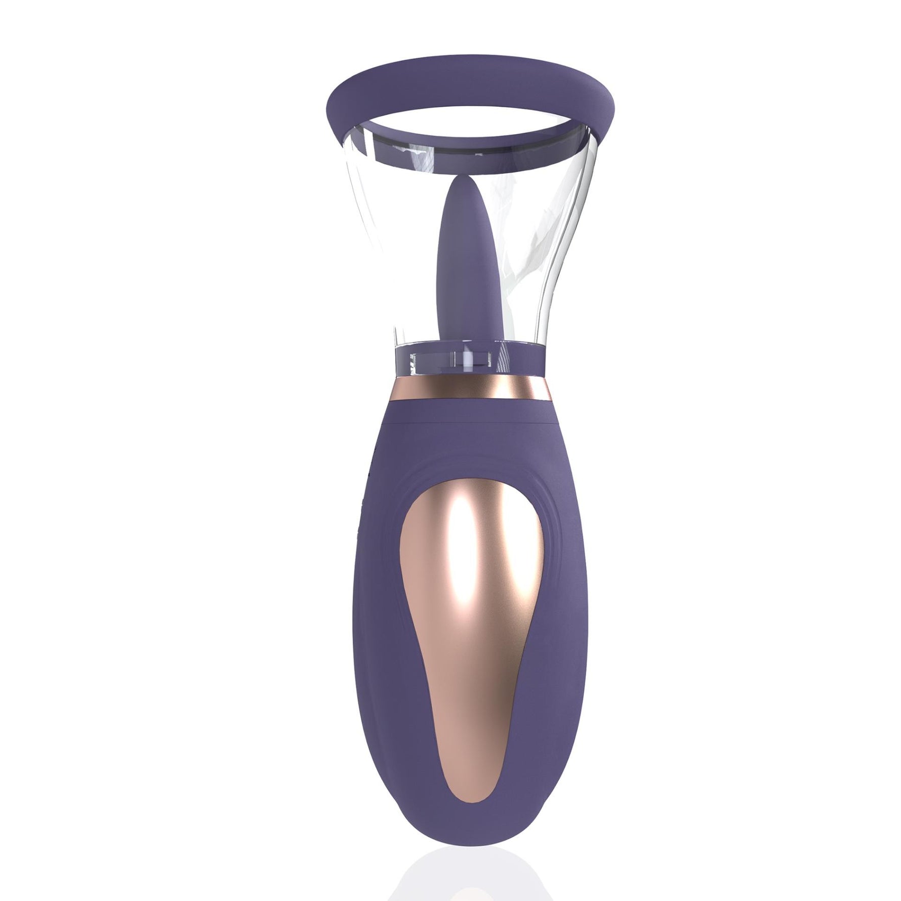 Pompă de sân și clitoris Pumped Enhance reîncărcabilă din silicon, violet