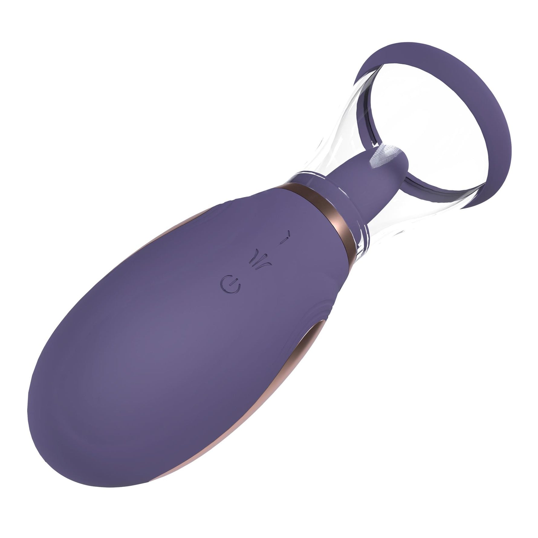 Pompă de sân și clitoris Pumped Enhance reîncărcabilă din silicon, violet