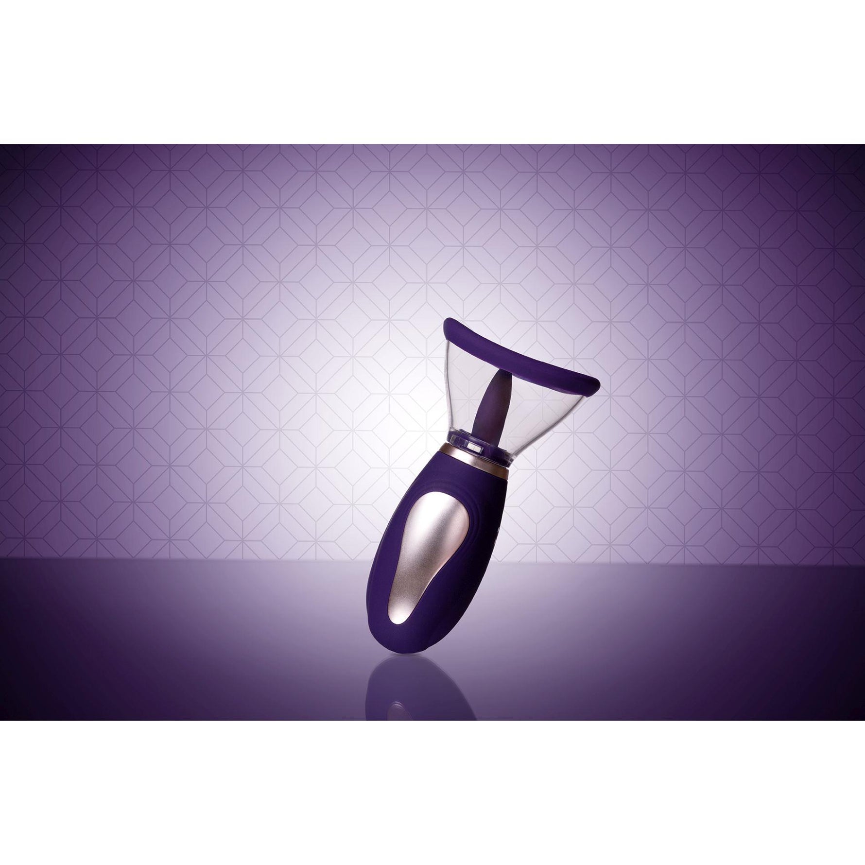 Pompă de sân și clitoris Pumped Enhance reîncărcabilă din silicon, violet